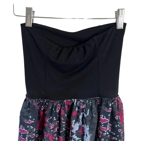 Aqua Strapless Mini Dress Size XS Abstract Pattern Fit and Flare Casual Short - Picture 5 of 6